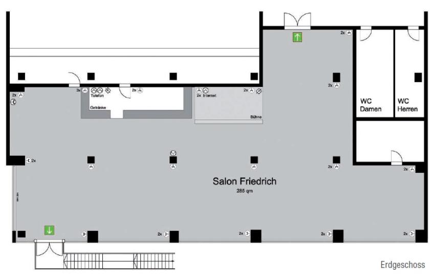 Grundriss Salon Friedrich