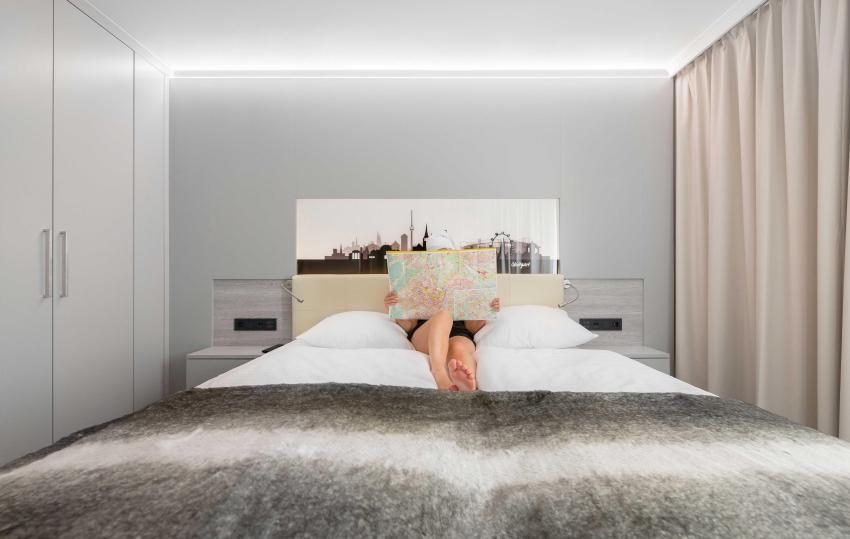 Schlafzimmer in der Suite