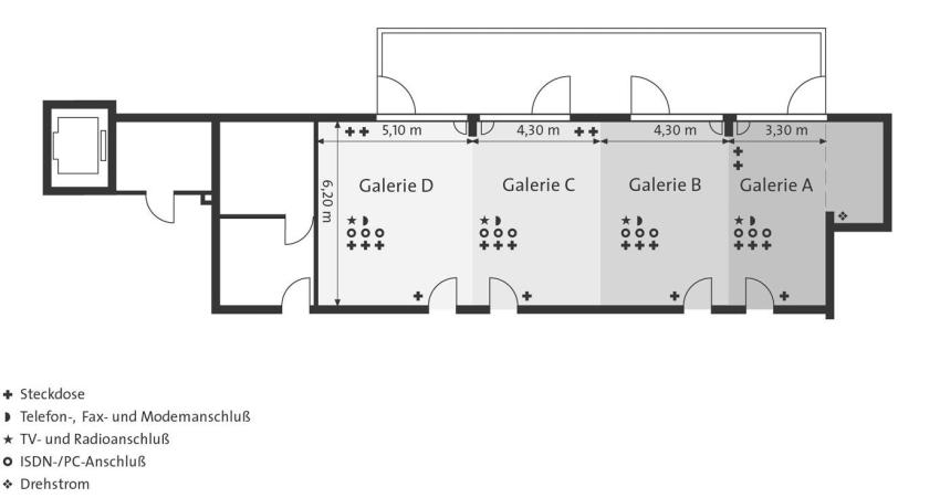 Grundriss - Galerie A-D