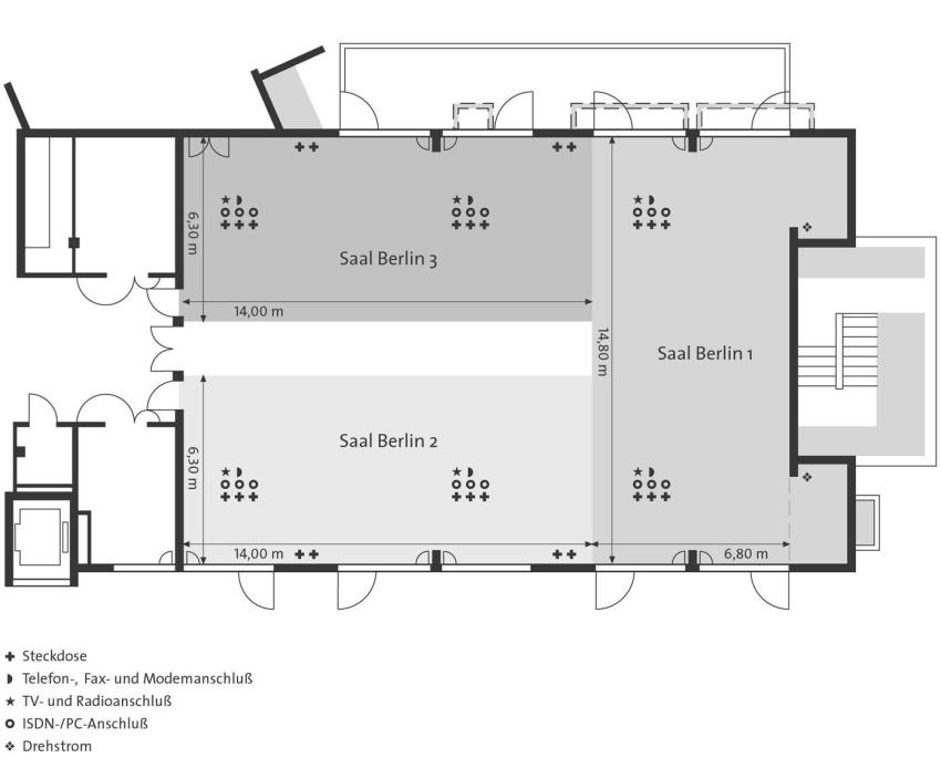 Grundriss - Berliner Saal 1-3