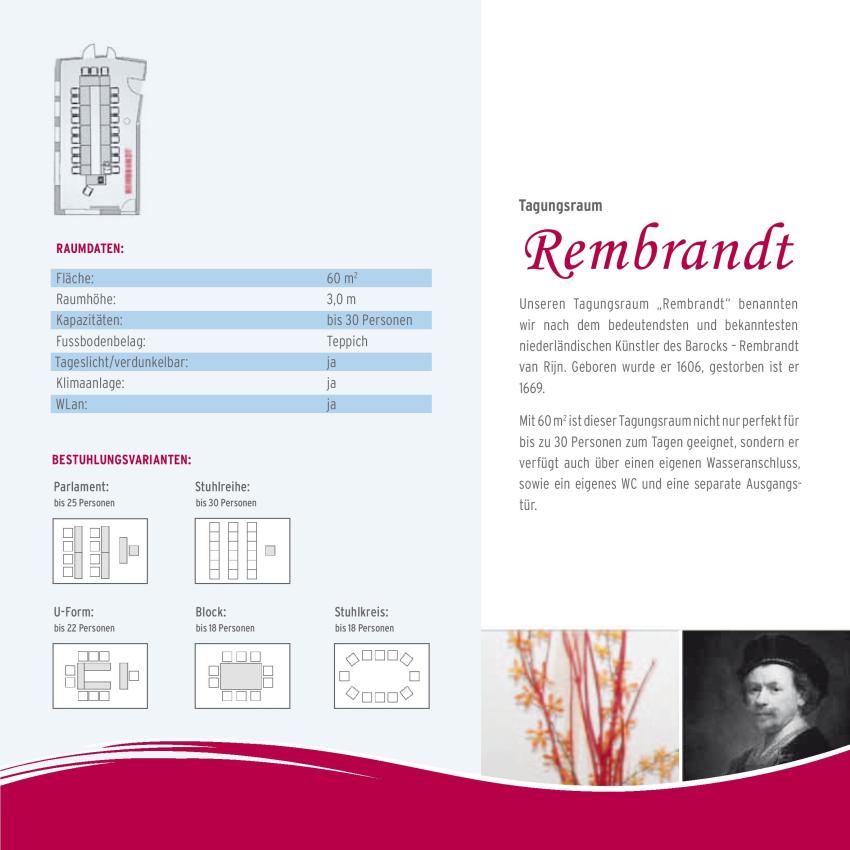 Informationsblatt Tagungsraum Rembrandt