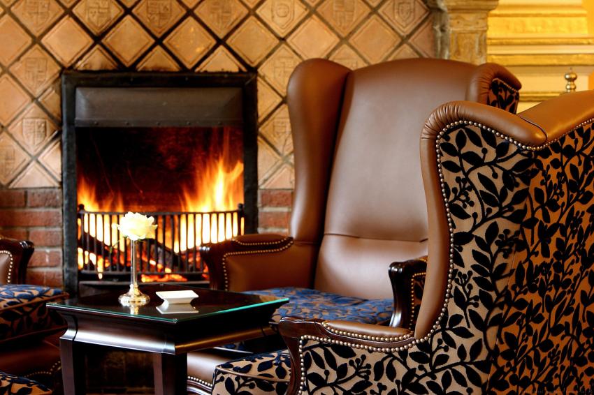 Kamin in der Lobby