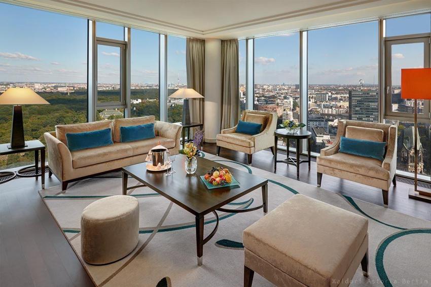 Tower Suite - Panoramic Views from Living Room Waldorf Astoria Berlin